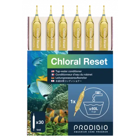 PRODIBIO Chloral Reset 30 Ampoules – Conditionneur d&rsquo;eau Réduction