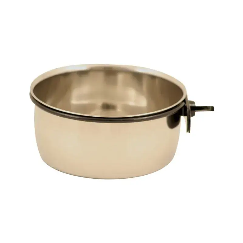 Meilleur Prix Mangeoire Inox Ronde avec Fixation à Vis 15 cm – 880 ml