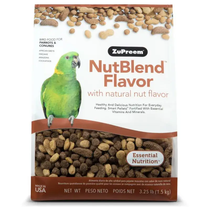 Livraison Express Extrudés ZuPreem NutBlend Flavor Perroquet – Large – 1,47 kg