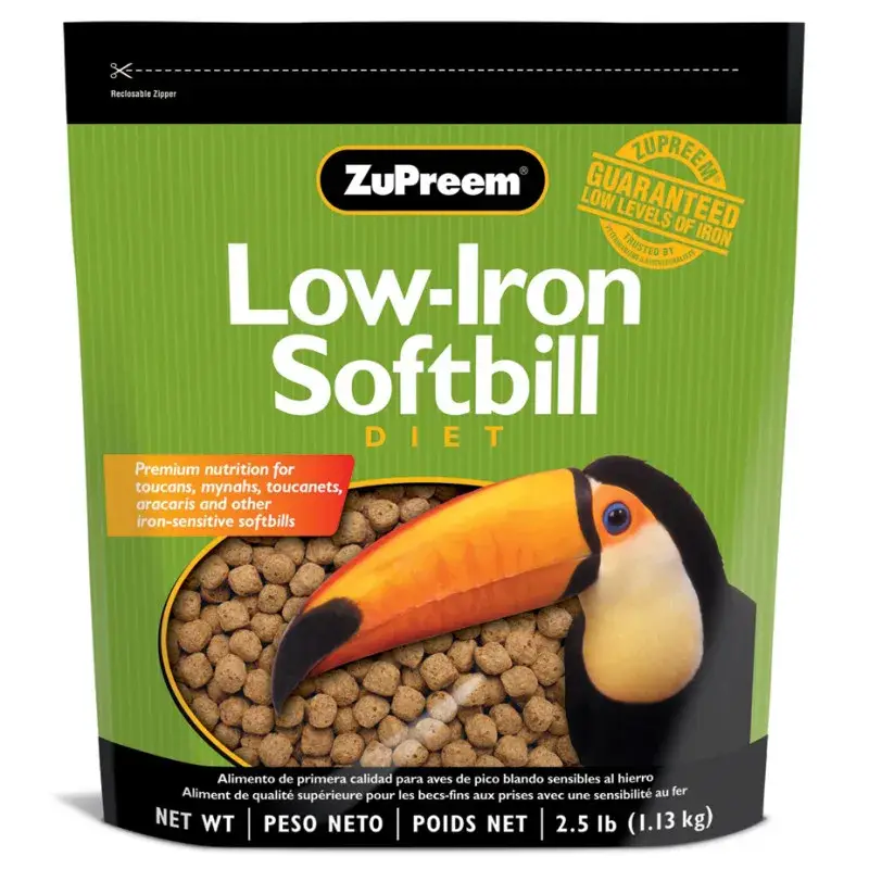 Pas Cher Extrudés Pauvre en Fer ZuPreem Softbill Diet Toucan – 1,125 kg