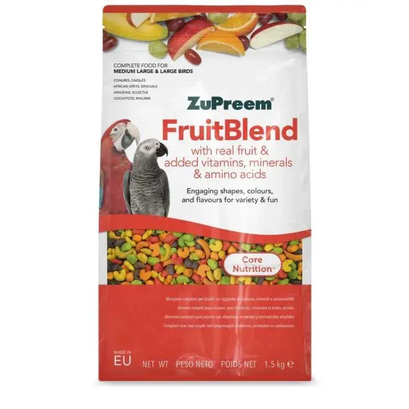 Meilleure Vente ZuPreem FruitBlend Medium / Large – 1,5 kg – Extrudés Perroquets