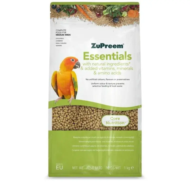 ZuPreem Essentials Medium – 1 kg – Extrudés Grandes Perruches Prix Cassé