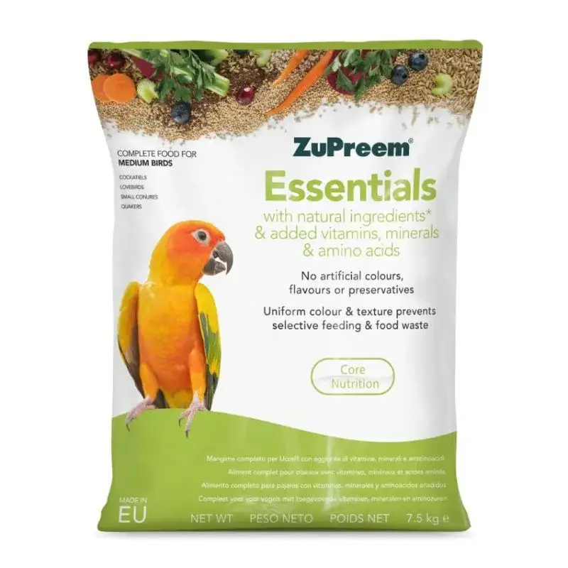 ZuPreem Essentials Medium – 7,5 kg – Extrudés Grandes Perruches Paiement Sécurisé