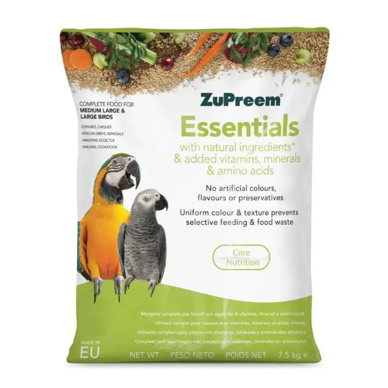 Affaire À Saisir ZuPreem Essentials Medium / Large – 7,5 kg – Extrudés Perroquets
