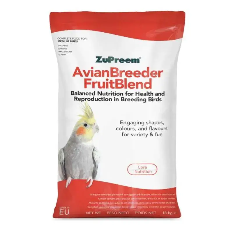 ZuPreem Breeder FruitBlend Medium – 18 kg – Extrudés Grandes Perruches Commande En Gros