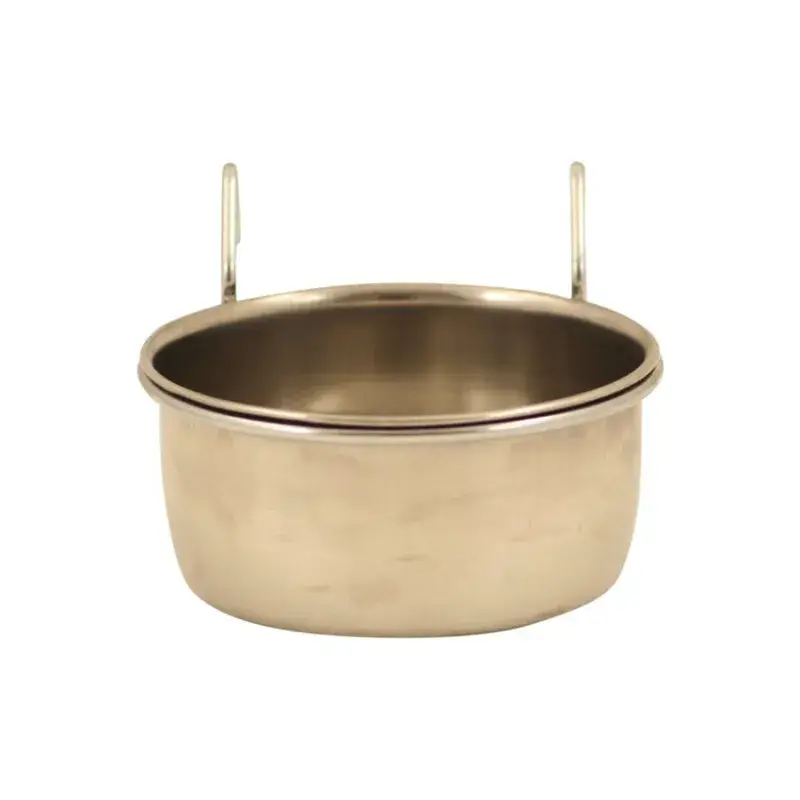 Quantité Limitée Mangeoire Inox Ronde avec Fixation à Crochets Ø 9 cm – 280 ml