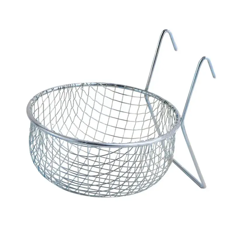 Authentique Nid pour Canaris et Exotiques en Métal avec Crochets -Ø10 cm