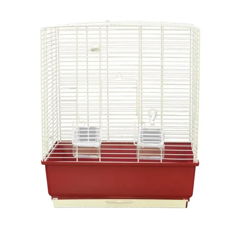 Cage Oiseaux « Katia » Blanc et Bordeaux Nouveauté