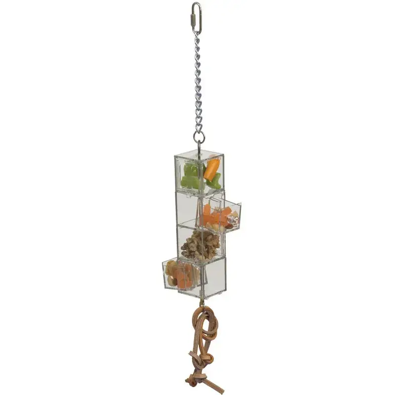 Jouet de Foraging Sliding – Distributeur Alimentaire pour Grandes Perruches et Perroquets Offre Exclusive