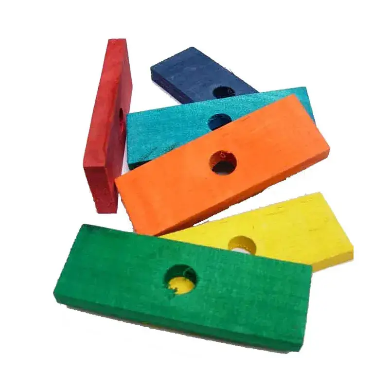 Acheter Direct Zoo-Max – Grandes Lamelles de Bois d&rsquo;Erable Perforées et Colorées – 12 pièces