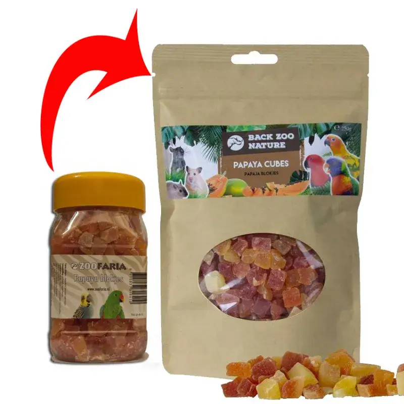 ZooFaria – Dés de Papaye Séchée – Friandise pour Oiseaux – 250 gr Petit Prix