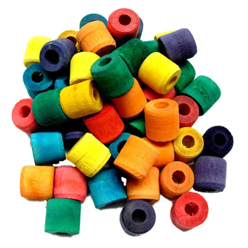 Prix Choc Zoo-Max – Perles Bobines en Bois Multicolores – 48 pièces