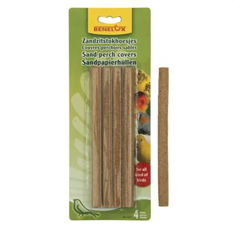 Prix Promo Couvre Perchoir Sablé pour Oiseaux – 4 pièces – pour Perchoir 10 mm