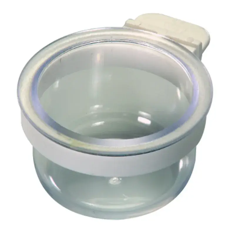 Expédition Rapide Godet à Pâtée de Luxe Transparent – Anneau Blanc