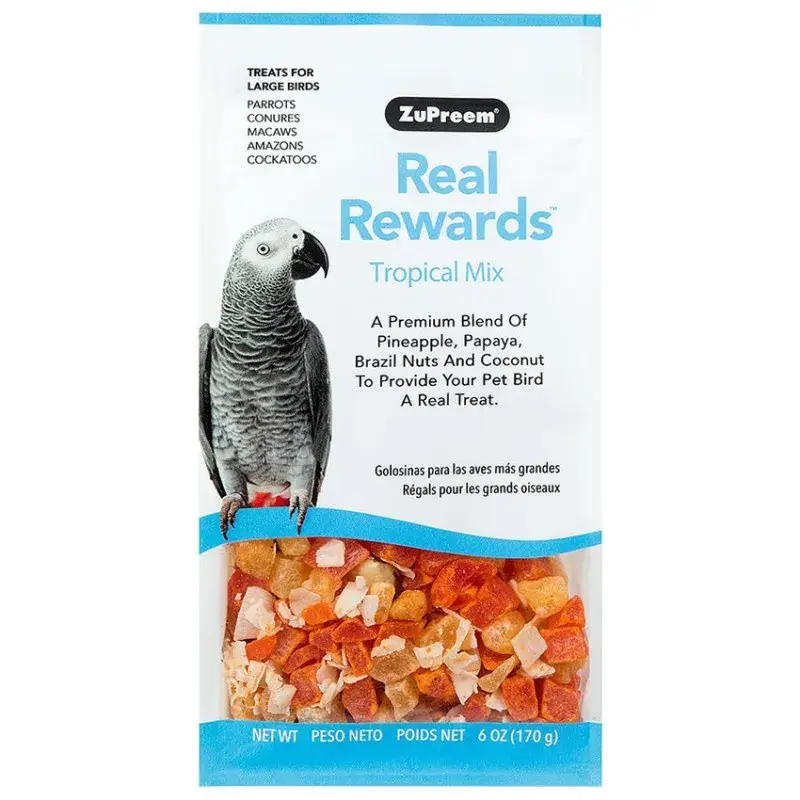 Achat Immédiat Friandises ZuPreem Real rewards – Tropical Mix Perroquet – 170 gr