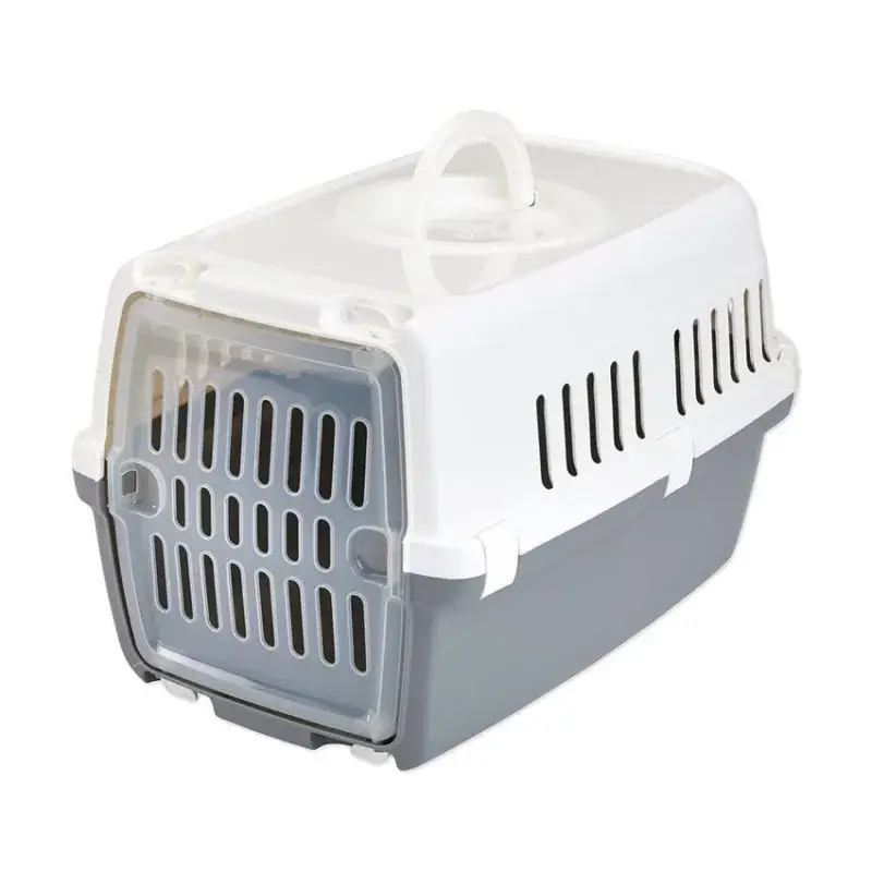 Vente Flash Savic – Cage de Transport pour Chat et Animaux Zephos 1 – Blanc et Gris Froid