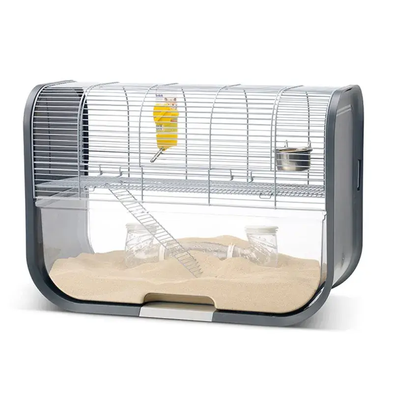 Savic – Cage Anti Projection pour Gerbilles Lugano – Gris-Anthracite Must-Have