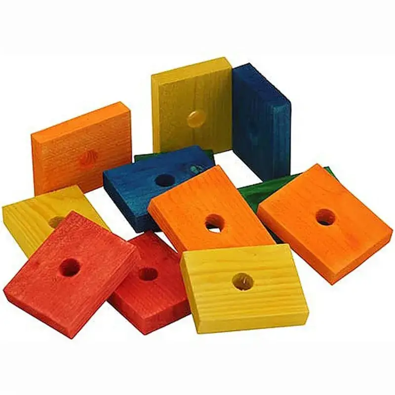 Prix Promo Zoo-Max – Blocs de Bois Colorés – Pièce de Jouet – 12 Pièces