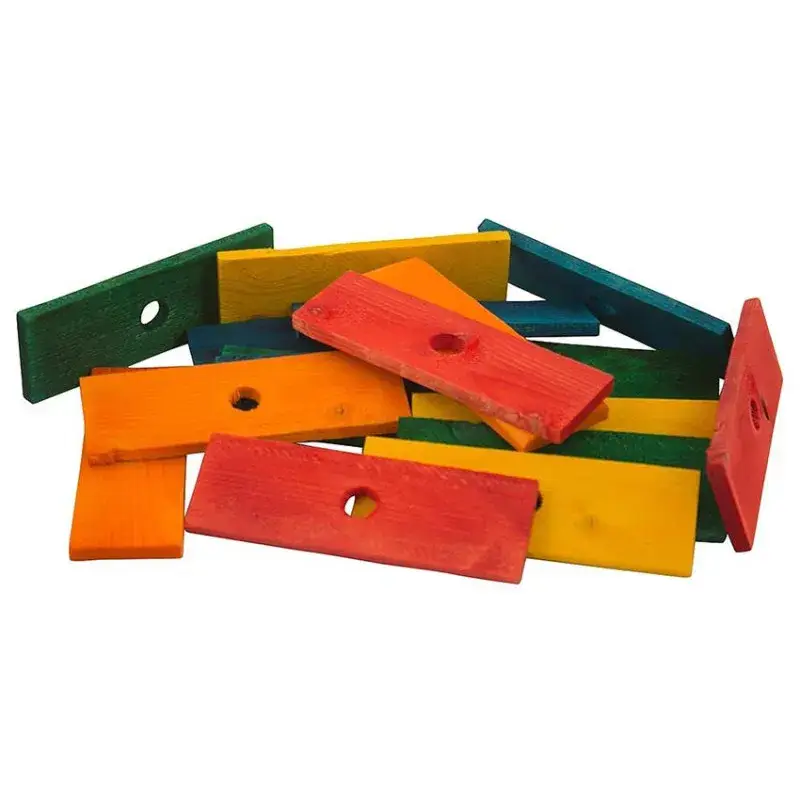 Livraison Express Zoo-Max – Plaquettes de Bois Colorée et Perforées – 17 pièces