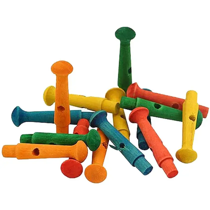 Offre Exclusive Chevilles en Bois Multicolores Zoo-Max – Pièces de Jouet pour Perroquet – 15 Pièces