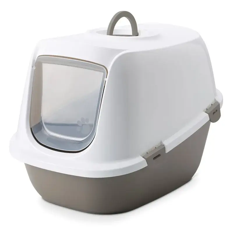 Must-Have Savic – Maison de Toilette pour Chat Léo XL- Taupe/Blanc