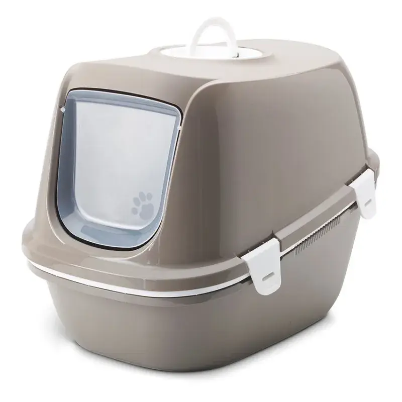 Savic – Maison de Toilette avec Tamis – Reina Sift – Litière XL à Nettoyage Facile – Taupe Pas Cher