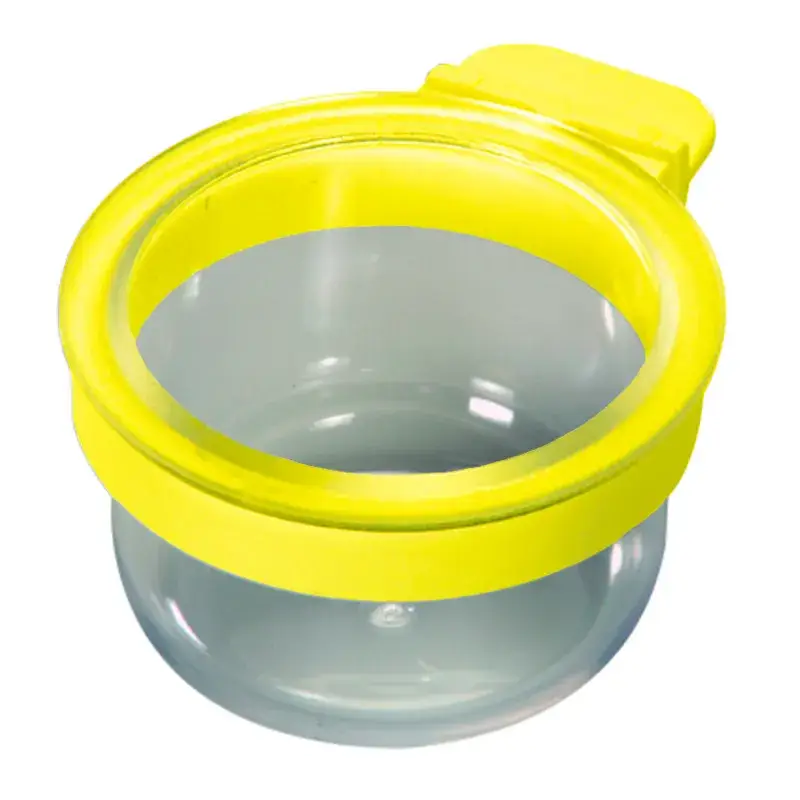 Godet à Pâtée de Luxe Transparent – Anneau Jaune Dernière Chance