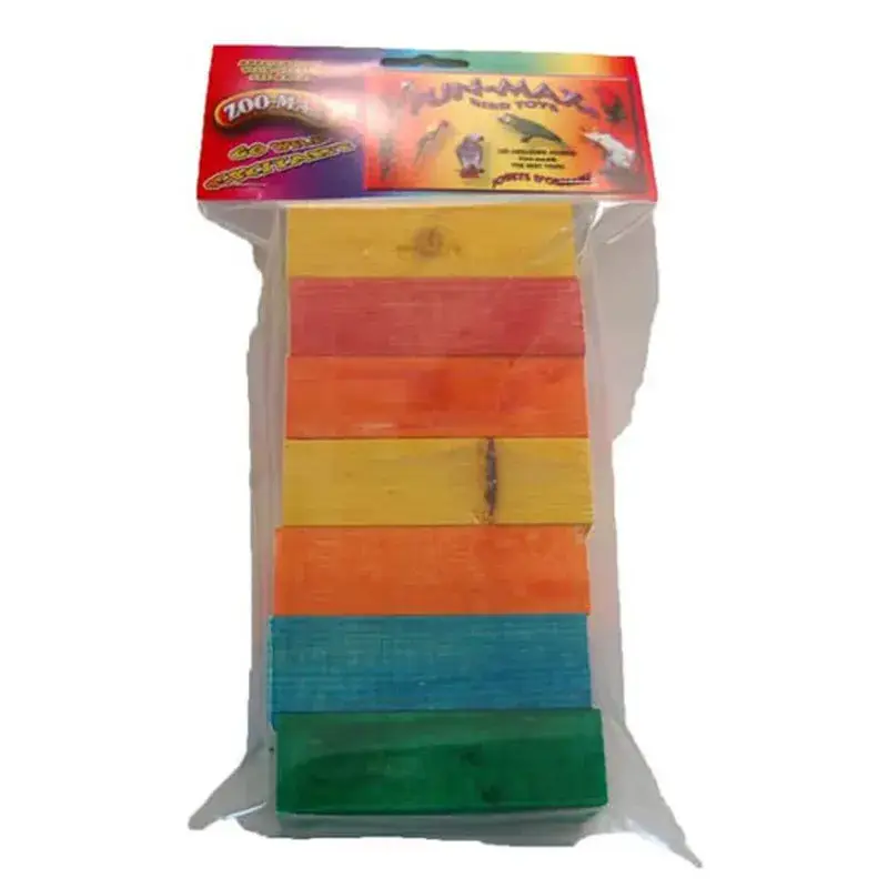 Commander Vite Zoo-Max – Bloc en Bois Multicolores Percés – 7 pièces – Pièces de Jouet Perroquet
