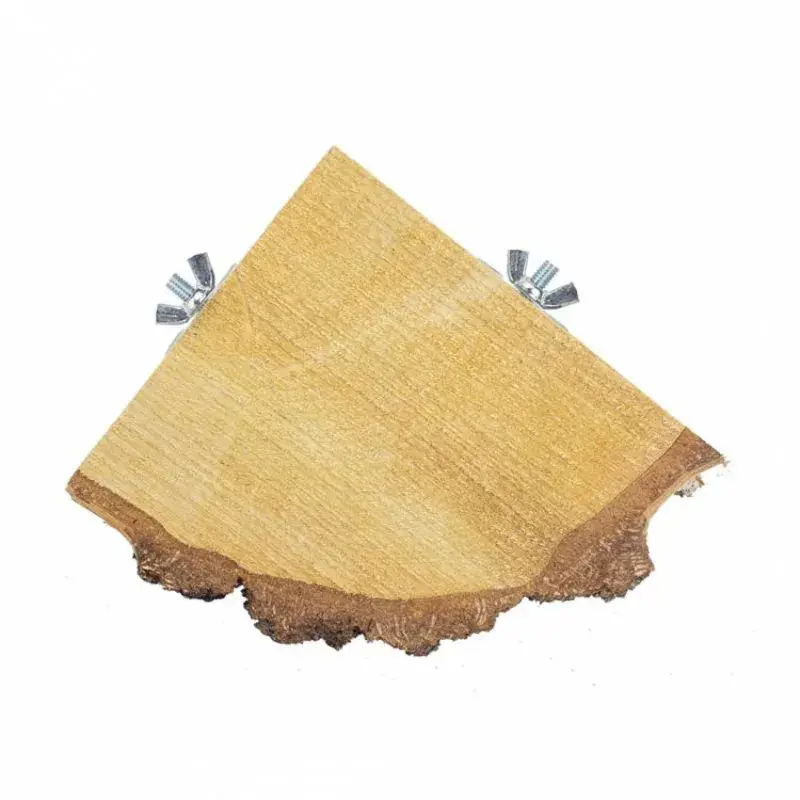 Plateforme d&rsquo;Angle en Bois Naturel pour Perruche ou Perroquet Prix Réduit