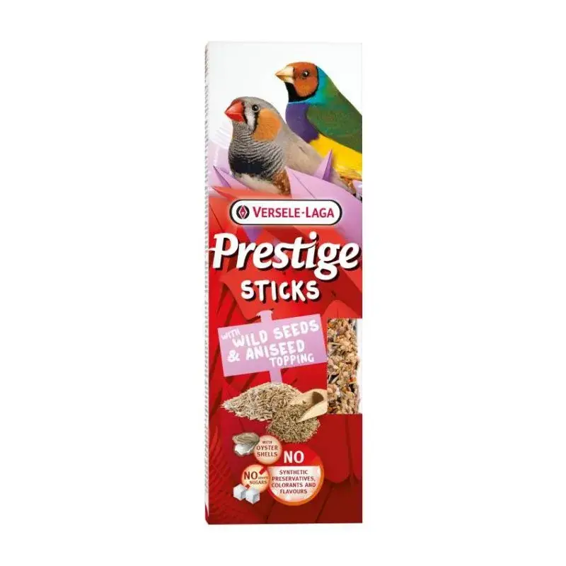 Versele Laga – 2 Sticks Oiseaux Exotiques Graines Sauvages et Anis – 60 gr Prix Cassé