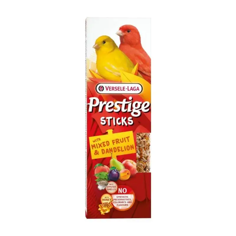 Affaire À Saisir Versele Laga – 2 Sticks Canaris Mélange de Fruits et Pissenlit – 60 gr