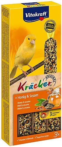 Jusqu&rsquo;à Épuisement Des Stocks Vitakraft – Kr&auml;cker Miel S&eacute;same pour Canaris x3