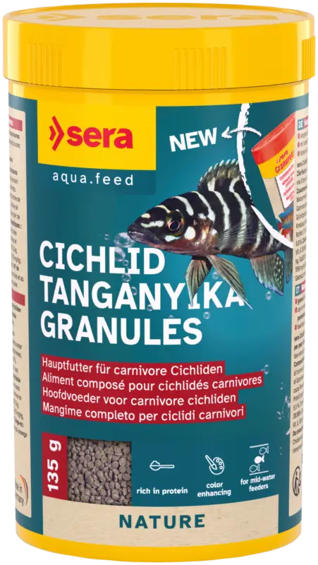 Dernière Chance Sera – Aliments Cichlid Tanganyika Granules pour Cichlid&eacute;s Carnivores – 135g/250ml