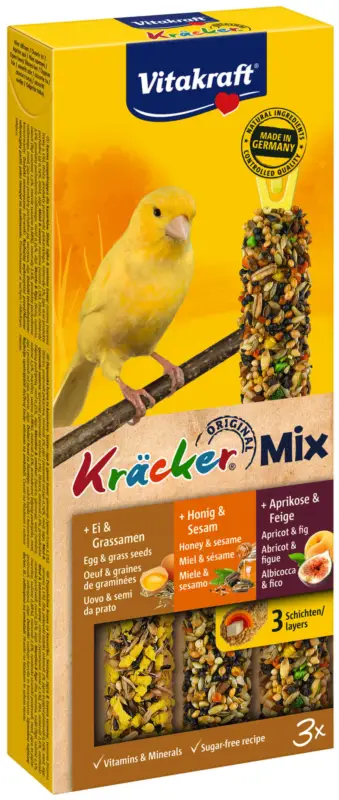 Meilleure Vente Vitakraft – Friandises Kracker Trio Mix pour Canaris – x3