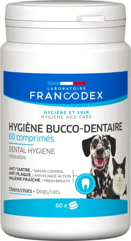 Francodex – Dentifrice &agrave; Croquer pour Chiens et Chats – x60 Dernière Chance