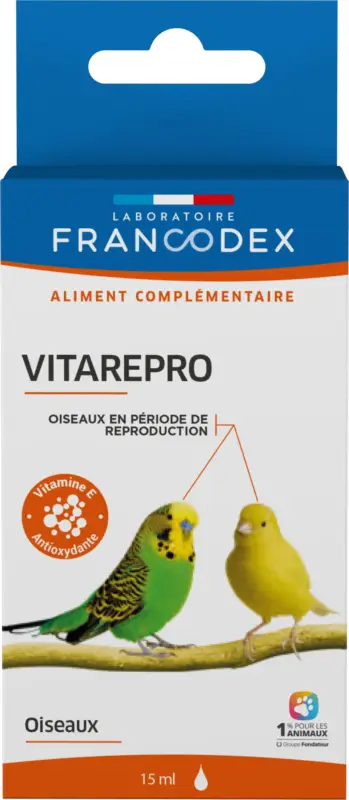 Solde Francodex – Aliment Pr&eacute;paration &agrave; la Reproduction Vitarepro pour Oiseau – 15ml