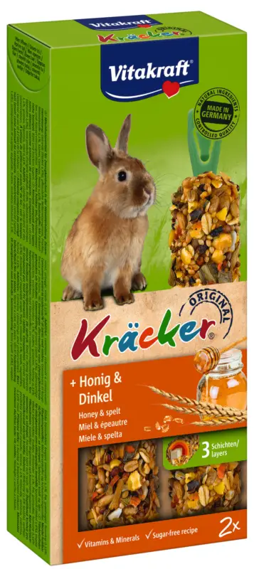 Prix Cassé Vitakraft – Friandises Kr&auml;cker au Miel pour Lapins Nains – x2