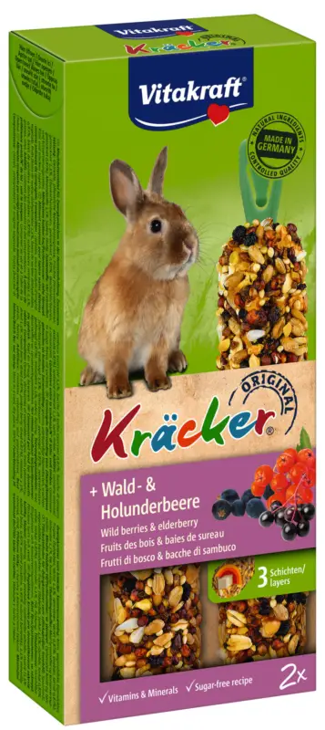 Promotion Saisonnière Vitakraft – Friandises Kr&auml;cker aux Fruits des Bois pour Lapins Nains – x2