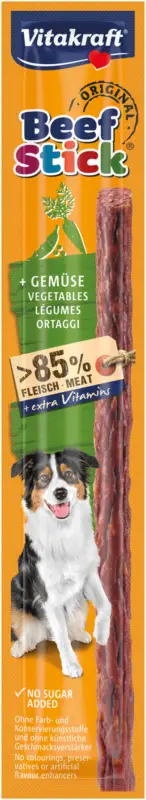 Vitakraft – B&acirc;tonnet Beef-Stick L&eacute;gumes pour Chien – 12g Expédié Aujourd&rsquo;hui
