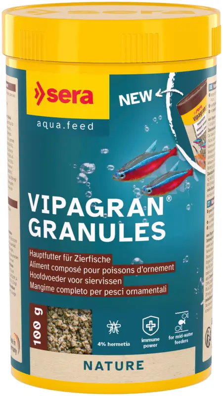 Usine Directe Sera – Aliments Granul&eacute;s Moelleux Vipagran pour Poissons