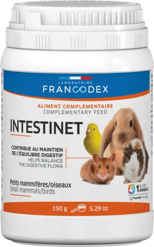 Francodex – Aliment Intestinet qui maintien l'&Eacute;quilibre Digestif pour Rongeur – 150g Promotion Saisonnière