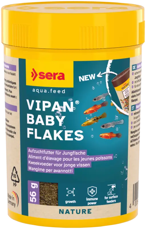 Offre Du Jour Sera – Flocons Vipan Baby Flakes pour Jeunes Poissons – 56g/100ml