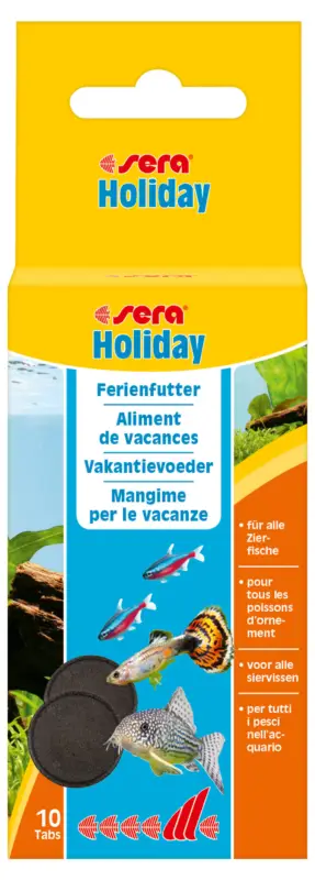 Produit De Marque Sera – Aliments Vacances en Tablettes Holiday pour Poissons – x10