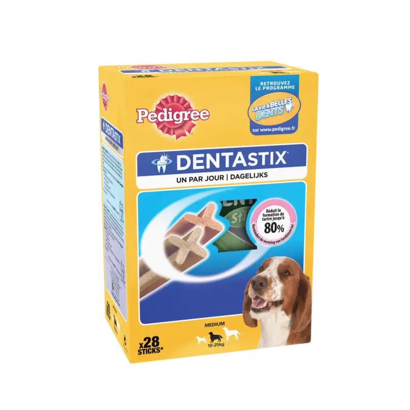 Pedigree – Friandises Dentastix pour Chien de Moyenne Taille Commander Vite