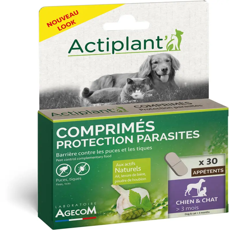 Paiement Sécurisé Essentiel – Comprim&eacute;s Protection Parasites pour Chien et Chat – x30