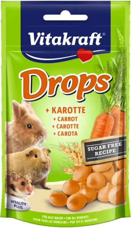 Vitakraft – Friandises Drops Carotte pour Rongeurs – 75g Prix Choc