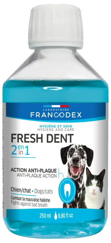 Dernière Chance Francodex – Fresh Dent 2 en 1 pour Chien et Chat – 250ml