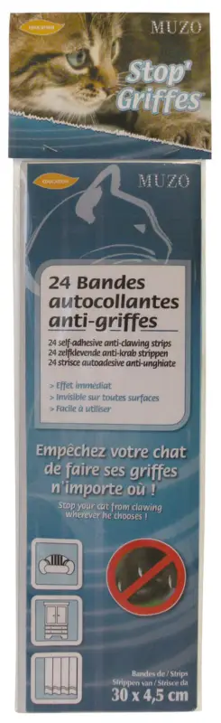 Tyrol – Bandes Stop'Griffes Autocollantes Anti-griffes pour Chat – x24 Super Prix