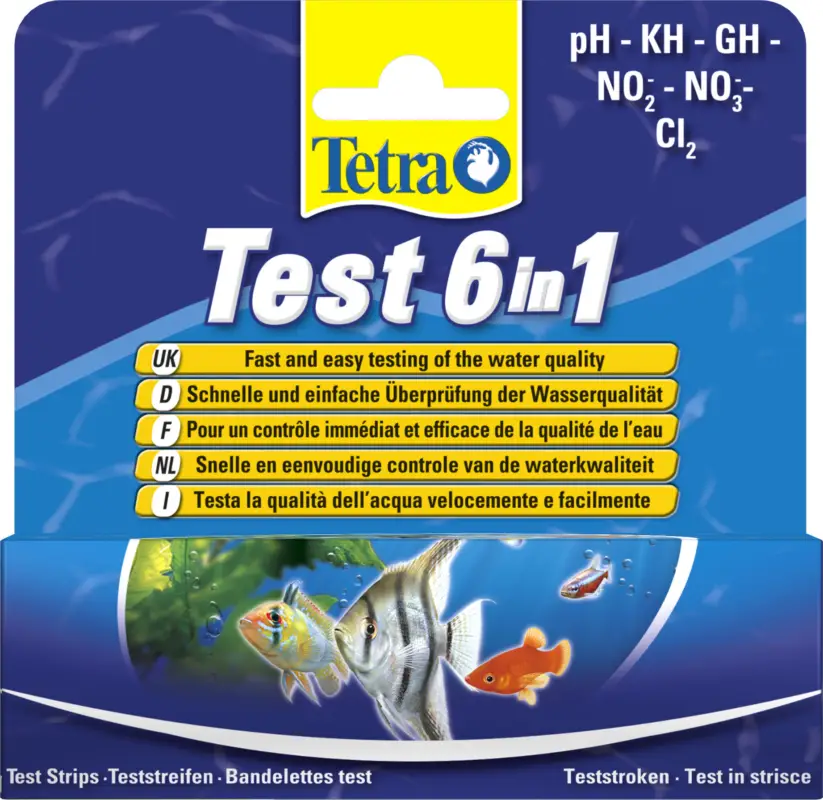 Nouveauté Tetra – Contr&ocirc;le en Bandelettes Test 6in1 pour Aquarium d'Eau Douce