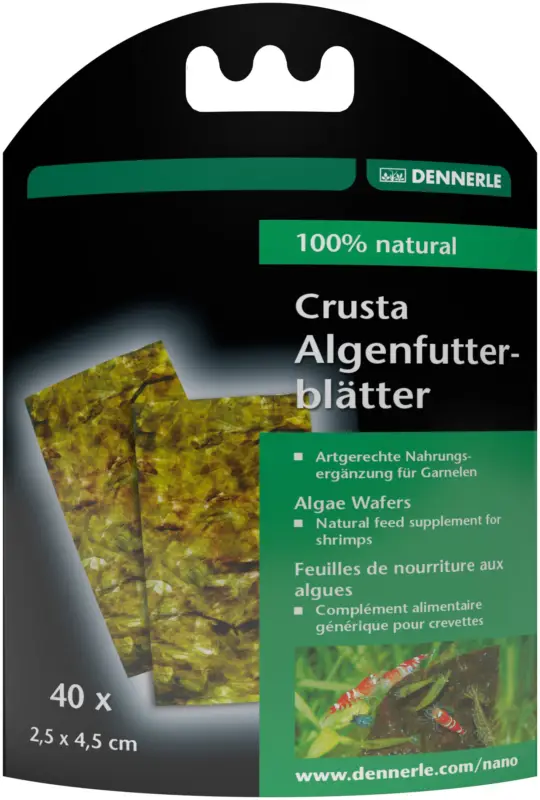 Top Vente Dennerle – Compl&eacute;mentaire Nano Feuilles d'algues pour Crevettes – x40